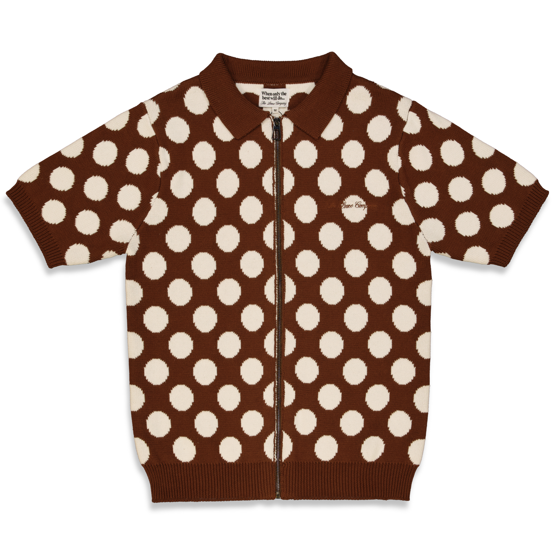 POLKA DOT ZIP-UP POLO