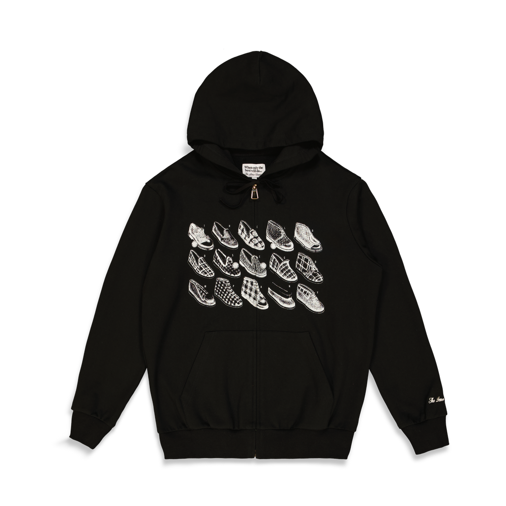 SLIPPER ZIP-UP HOODIE BLACK