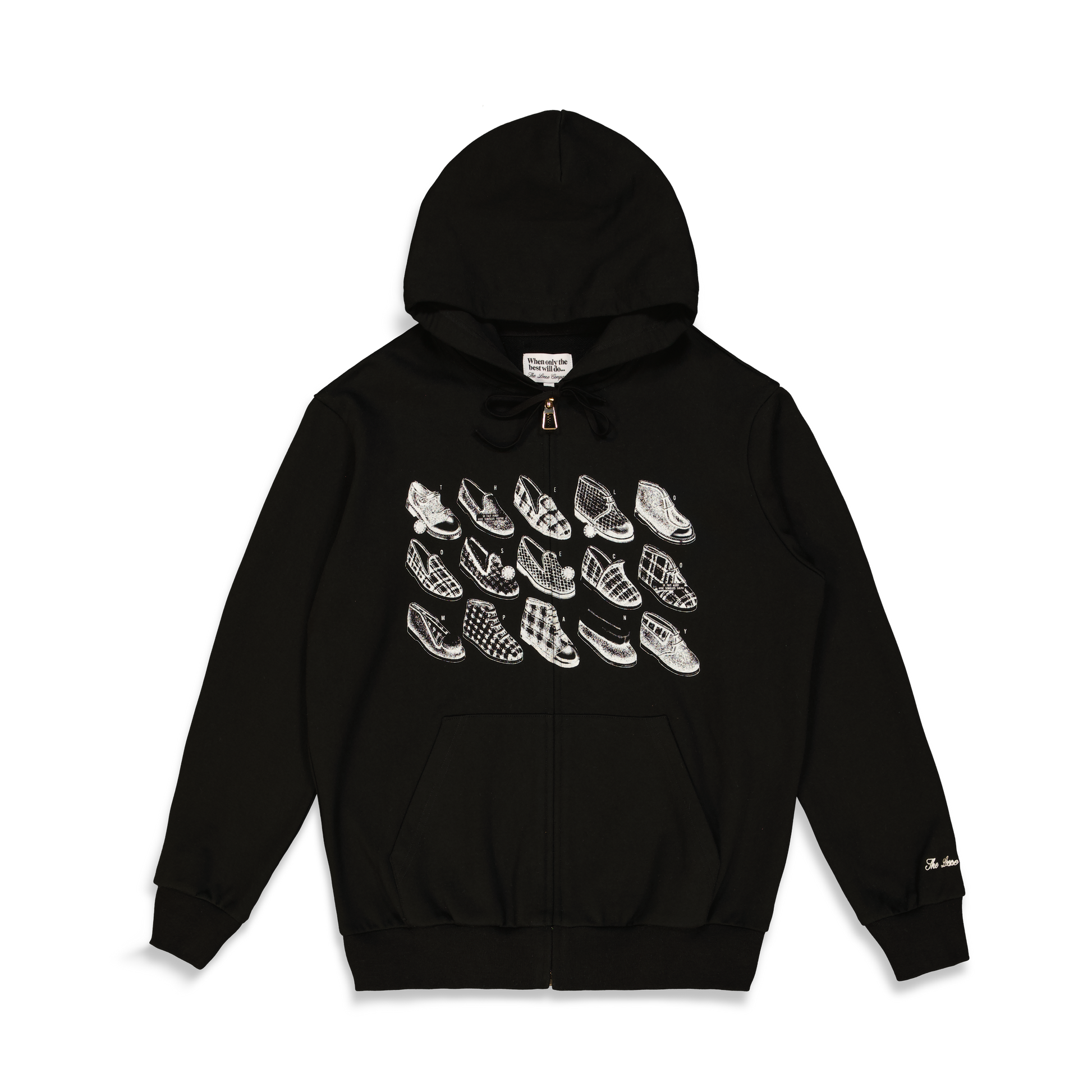 SLIPPER ZIP-UP HOODIE BLACK