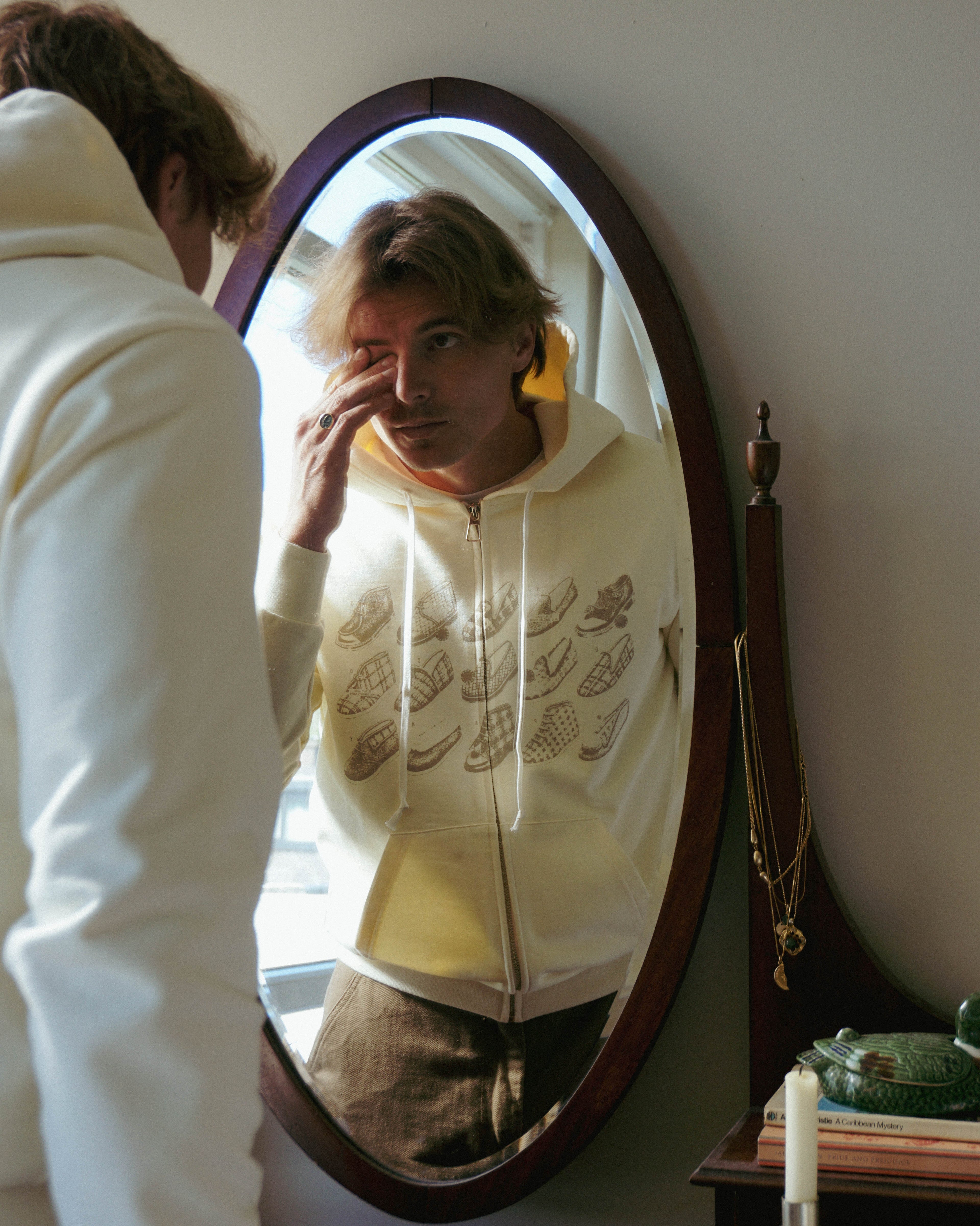 SLIPPER ZIP-UP HOODIE CREAM